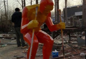 體育滑板雕塑廠家 剪影運(yùn)動(dòng)小品  創(chuàng)意不銹鋼滑板雕塑廠