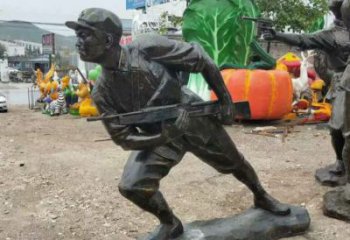 烤漆士兵雕塑廠家  黨建小品  仿古士兵雕塑價(jià)格