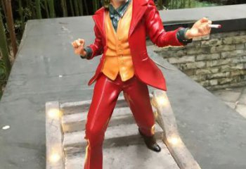 烤漆小丑雕塑廠家 創意小品  戶外小丑雕塑定做