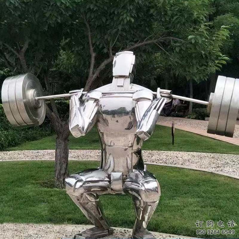 鏡面健兒雕塑廠家 大型擺件  現代不銹鋼健兒雕塑工廠