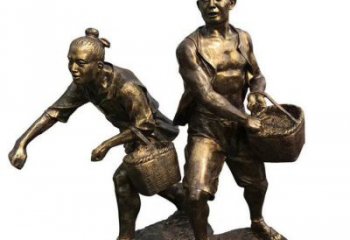 大型農民雕塑廠家 仿古公園小品 戶外農民雕塑廠