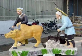 草地農民雕塑廠家 現代公園小品 大型農民雕塑規格