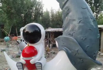 中式太空人雕塑廠家  公園小品 游樂場太空人雕塑擺件