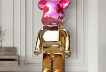 廣場外星人雕塑廠家  公園擺件小品  鍍金外星人雕塑廠