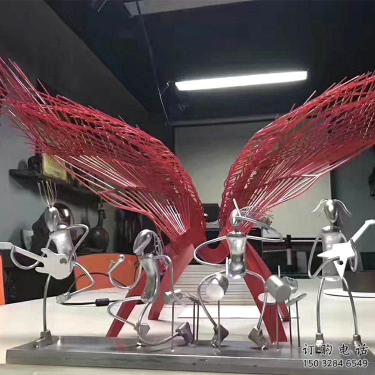 抽象音樂人雕塑廠家  幾何小品  異形不銹鋼音樂人雕塑廠