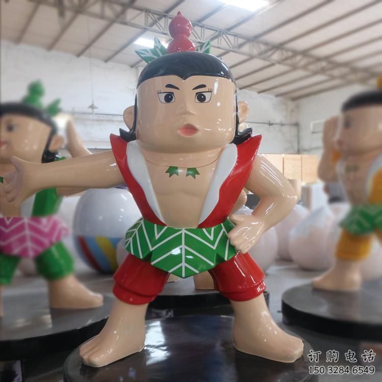 抽象葫蘆娃雕塑廠家  戶外公園小品  現代葫蘆娃雕塑生產