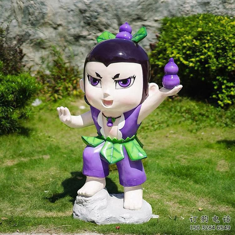 中式葫蘆娃雕塑廠家  創意小品 游樂場葫蘆娃雕塑廠