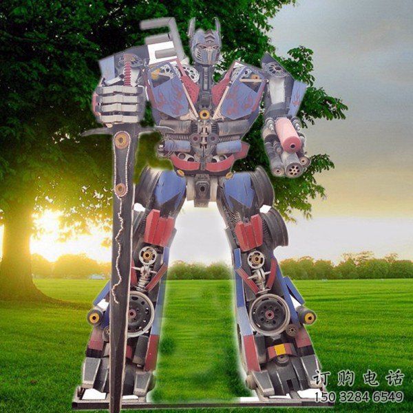 創意機器人雕塑廠家  戶外小品 公園機器人雕塑廠