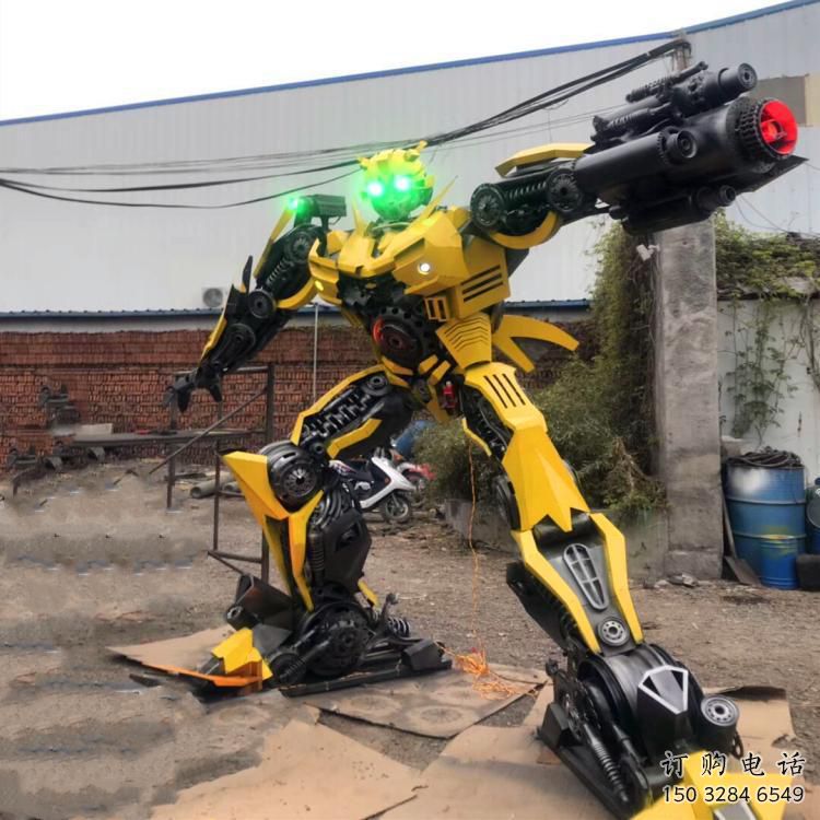 發光變形金剛雕塑廠家 歐式小品 大型變形金剛雕塑廠