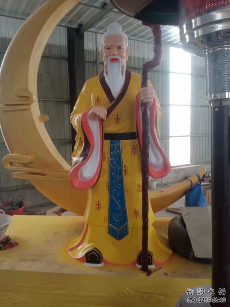 廣場月老雕塑廠家 彩繪小品  戶外月老雕塑廠