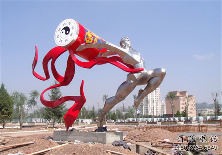 大型運(yùn)動(dòng)員雕塑廠家 現(xiàn)代小品  不銹鋼鏡面運(yùn)動(dòng)員雕塑廠