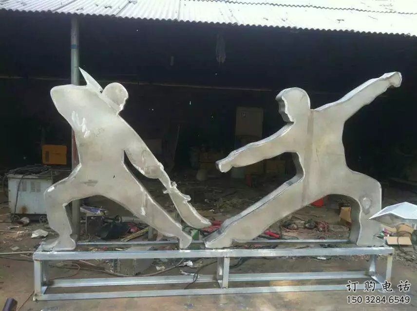 剪紙運動員雕塑廠家 切面擺件  幾何不銹鋼運動員雕塑廠