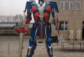 現(xiàn)代變形金剛雕塑廠家 公園擺件  創(chuàng)意變形金剛雕塑定制