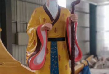 園林月老雕塑廠家  彩繪小品 中式月老雕塑廠