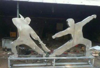 剪紙運(yùn)動(dòng)員雕塑廠家 切面擺件  幾何不銹鋼運(yùn)動(dòng)員雕塑廠