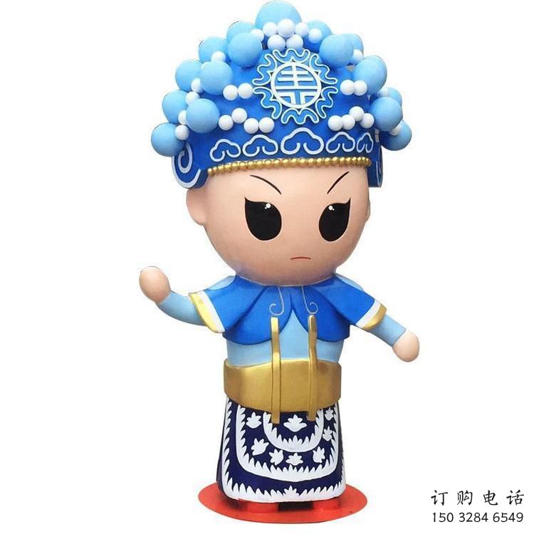 抽象變臉雕塑廠家  彩繪工藝小品  戶外創意變臉雕塑擺件