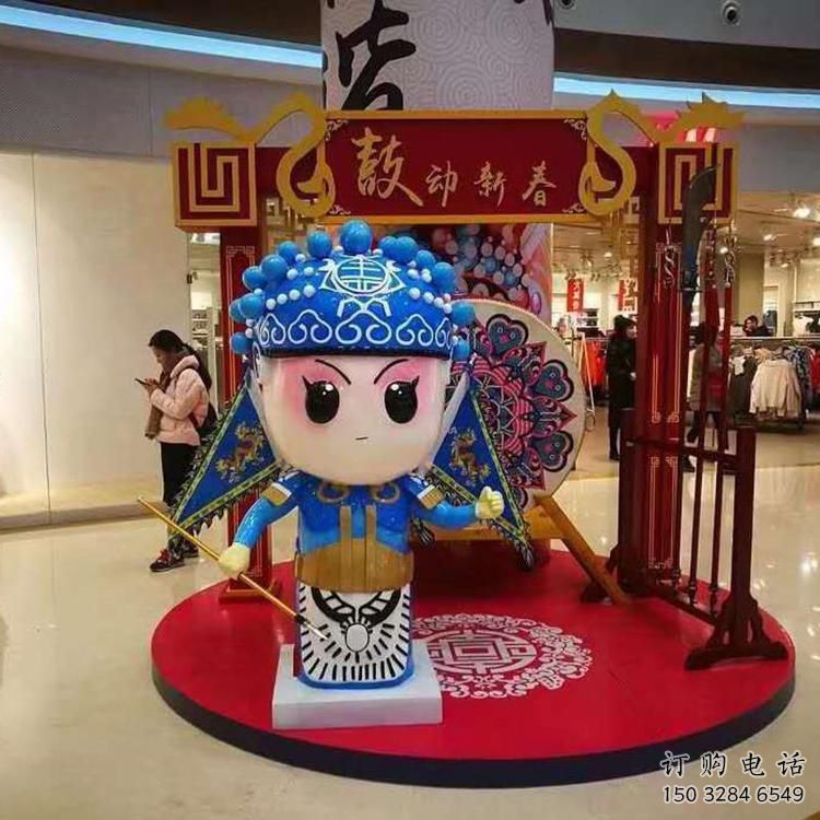 仿古變臉雕塑廠家  烤漆彩繪小品  現(xiàn)代創(chuàng)意變臉雕塑廠