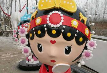 大型變臉雕塑廠家  彩繪烤漆小品  現(xiàn)代變臉雕塑廠