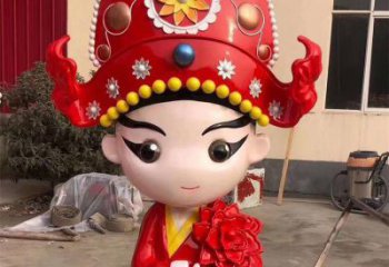 噴漆變臉雕塑廠家 中式小品  創(chuàng)意變臉雕塑擺件