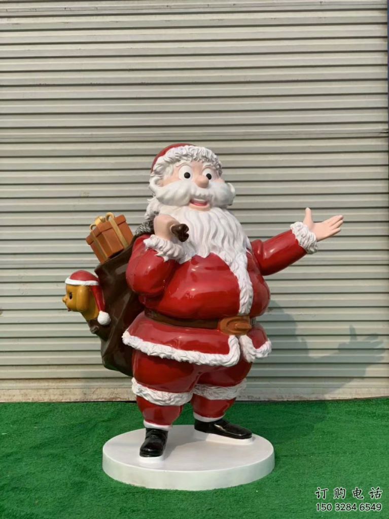 歐式圣誕老人雕塑廠家 抽象擺件  大型彩繪圣誕老人雕塑小品