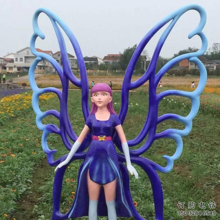 烤漆仙子雕塑廠家 體育小品 戶外抽象仙子雕塑擺件