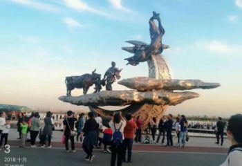 廣場愛情雕塑廠家  現代小品  創意不銹鋼愛情雕塑