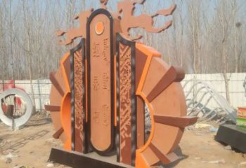 烤漆地標(biāo)雕塑廠家  現(xiàn)代小品  大型不銹鋼地標(biāo)雕塑擺件