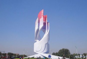 廣場標(biāo)示牌雕塑廠家  烤漆公園小品 現(xiàn)代不銹鋼標(biāo)示牌雕塑