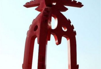 公園標示牌雕塑廠家 戶外擺件 烤漆不銹鋼標示牌雕塑小品