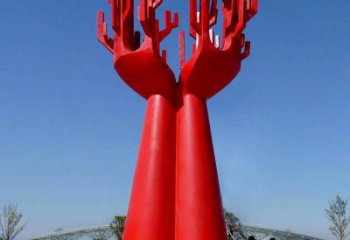 創(chuàng)意標示牌雕塑廠家 烤漆小品 公園不銹鋼標示牌雕塑