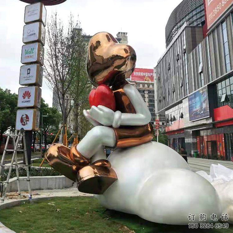 創意卡通人雕塑廠家  廣場小品 公園不銹鋼卡通人雕塑廠