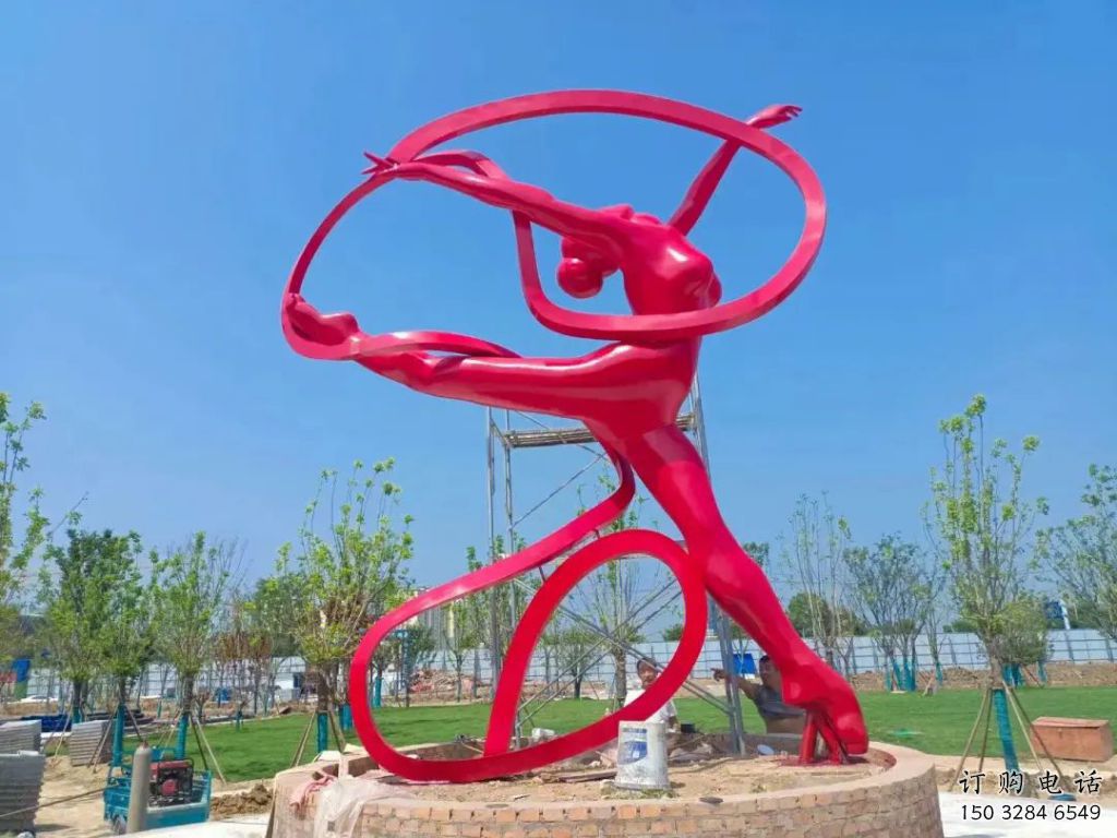 廣場飛躍雕塑廠家 中式小品  烤漆不銹鋼飛躍雕塑