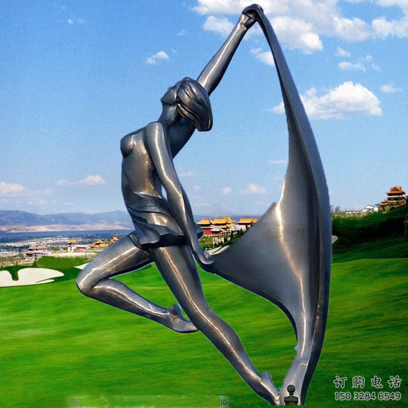 公園飛躍雕塑廠家 戶外擺件  大型不銹鋼飛躍雕塑小品