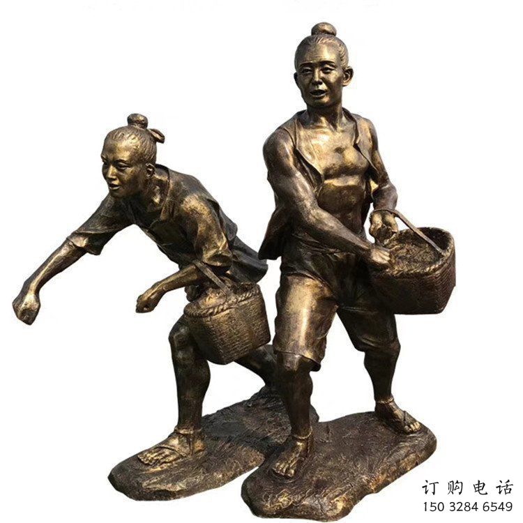 戶外農(nóng)耕雕塑廠家  公園擺件 街頭農(nóng)耕雕塑廠