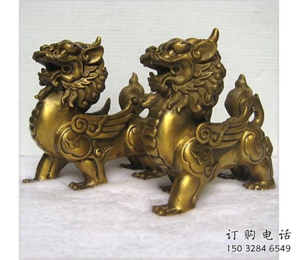 仿古貔貅雕塑廠家  鑄造廣場小品 戶外噴漆貔貅雕塑擺件