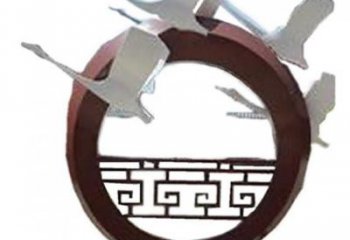 抽象群鳥雕塑廠家 啞光小品 戶外不銹鋼群鳥雕塑擺件