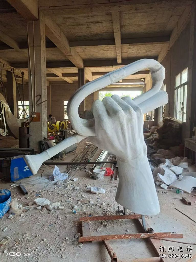 吹號雕塑廠家 革命文化主題 不銹鋼廣場雕塑擺件