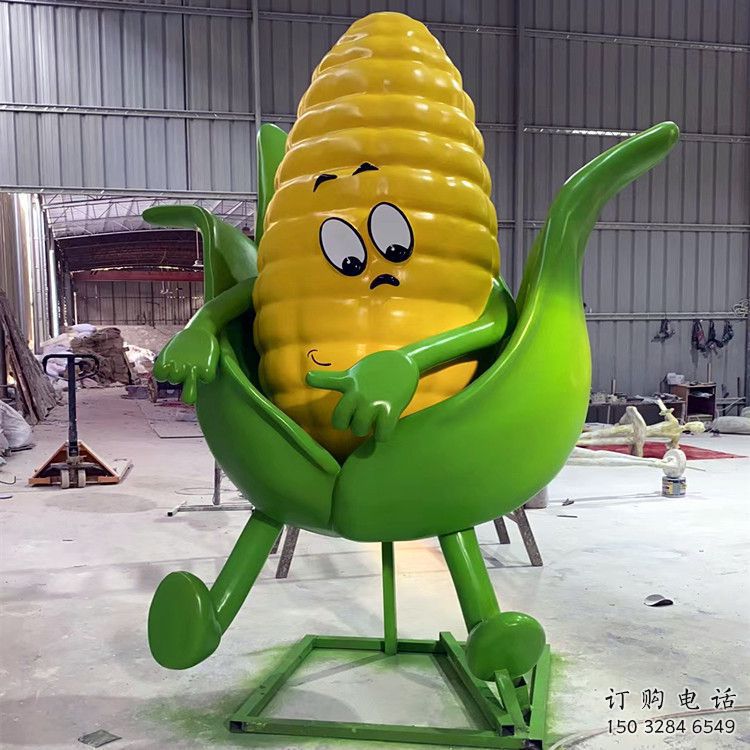 玉米雕塑廠家 不銹鋼農(nóng)作物主題雕塑