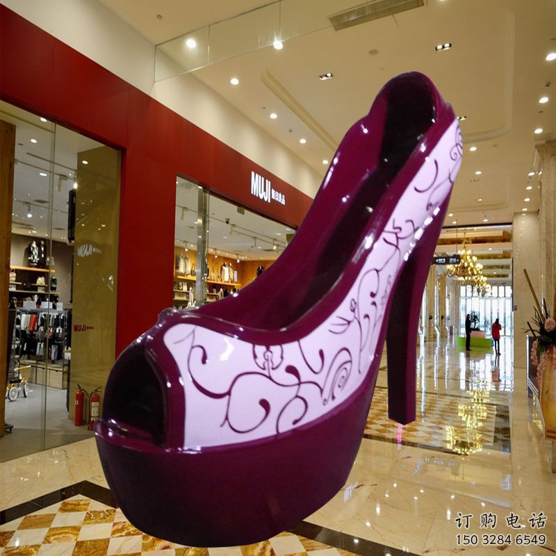 提供城市高跟鞋雕塑 風景區彩繪雕塑 抽象擺件雕塑