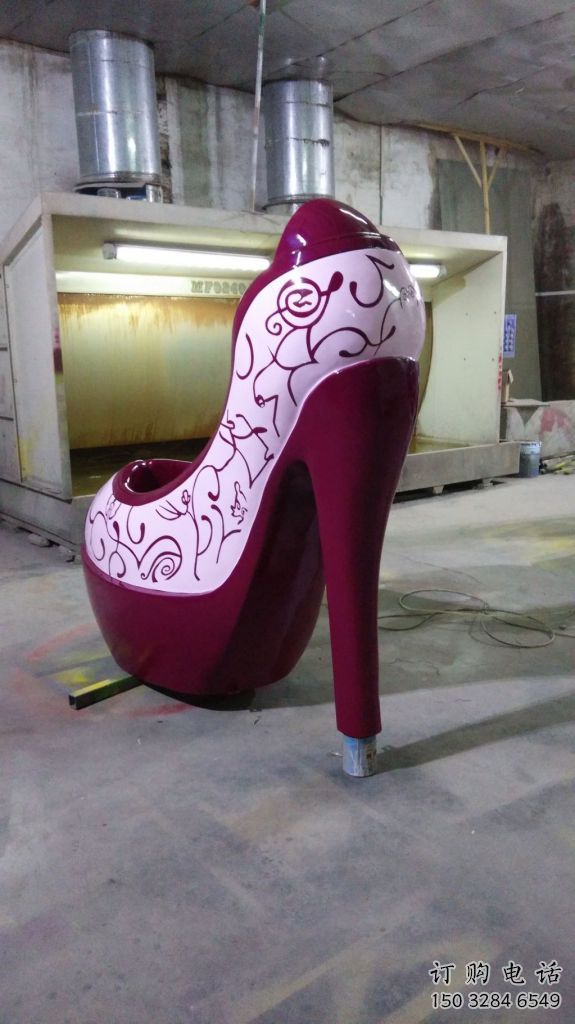 供應園林高跟鞋雕塑 田間彩繪雕塑 仿真雕塑擺件