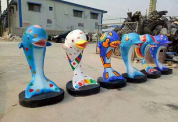 風景區海豚雕塑供應商 售樓處廣場雕塑 仿古擺件