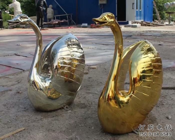 指用創(chuàng)意天鵝雕塑 步行街店門口雕塑 家禽小品