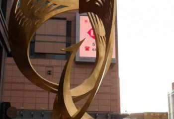 大型鳳凰雕塑制作 商業(yè)街廣場(chǎng)雕塑 古銅色擺件
