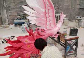 供應(yīng)公園鳳凰雕塑廠家 酒店門口雕塑 彩繪擺件