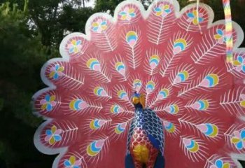 選用創意孔雀雕塑 步行街店門口雕塑 動物小品