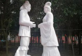 大型牛郎織女雕塑廠家 不銹鋼神話雕塑 仿真擺件