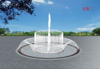 選用噴泉雕塑，燈光數(shù)控效果，公園廣場(chǎng)大型噴泉雕塑