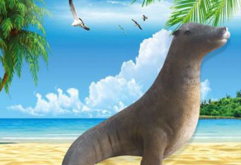 公園海豹雕塑價(jià)格 酒店門口雕塑 彩繪擺件