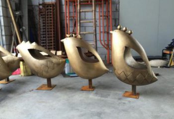 銀川操場鳥類雕塑，公園題材，剪影工藝