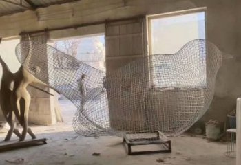 海南街道鳥類雕塑，動物小品，剪影工藝